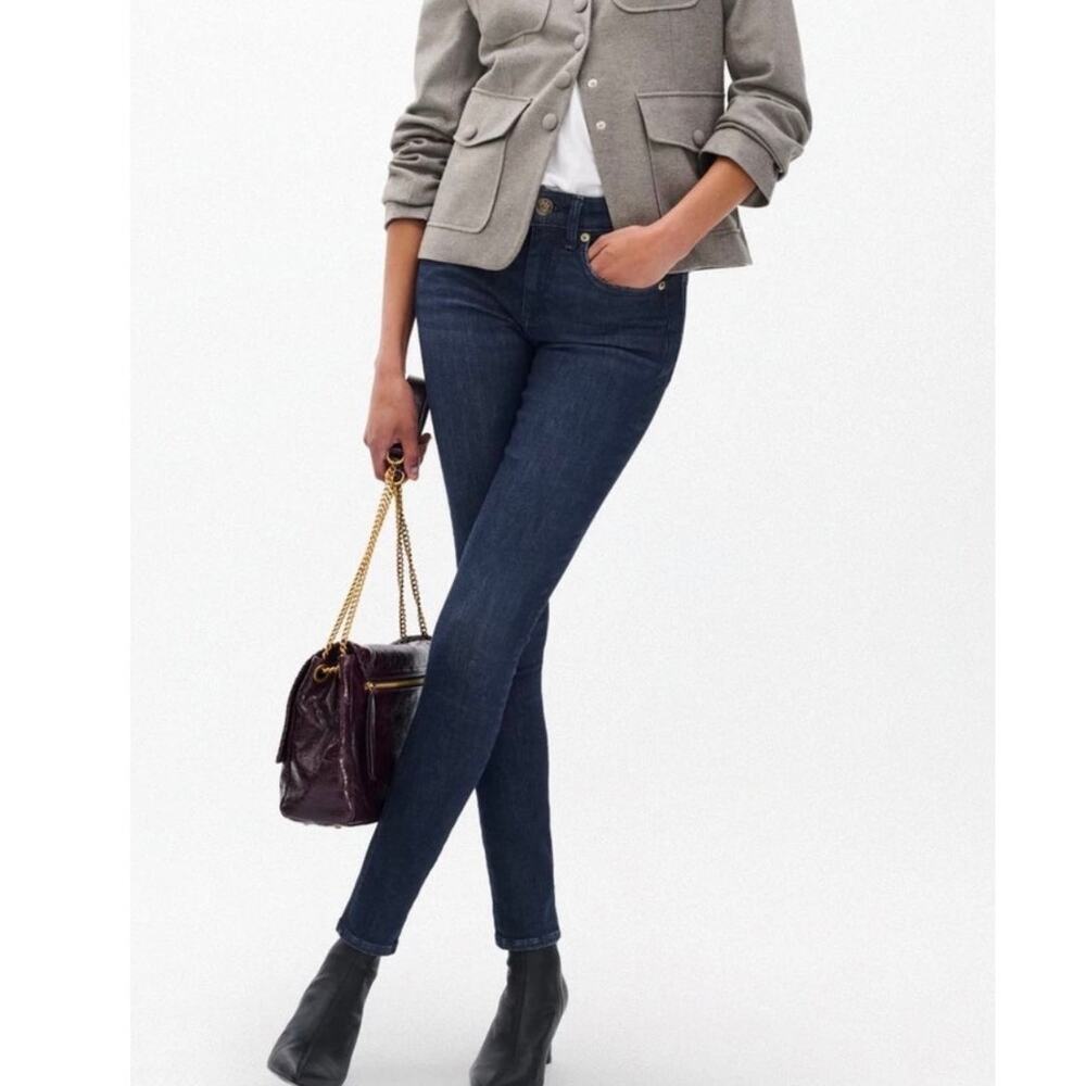 Rag & Bone Cate Mid-Rise Ankle Skinny Jeans Carmen Wash Size 24 Stretch Denim
